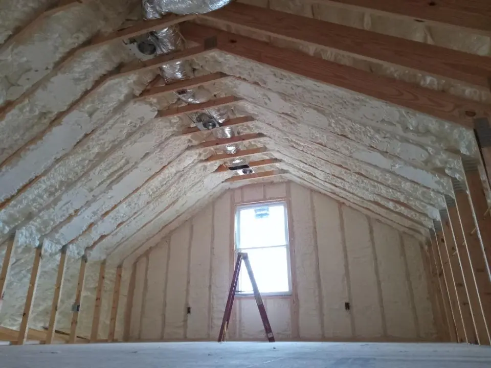 Spray foam roofing application for Crawl Space Insulation project in Davis